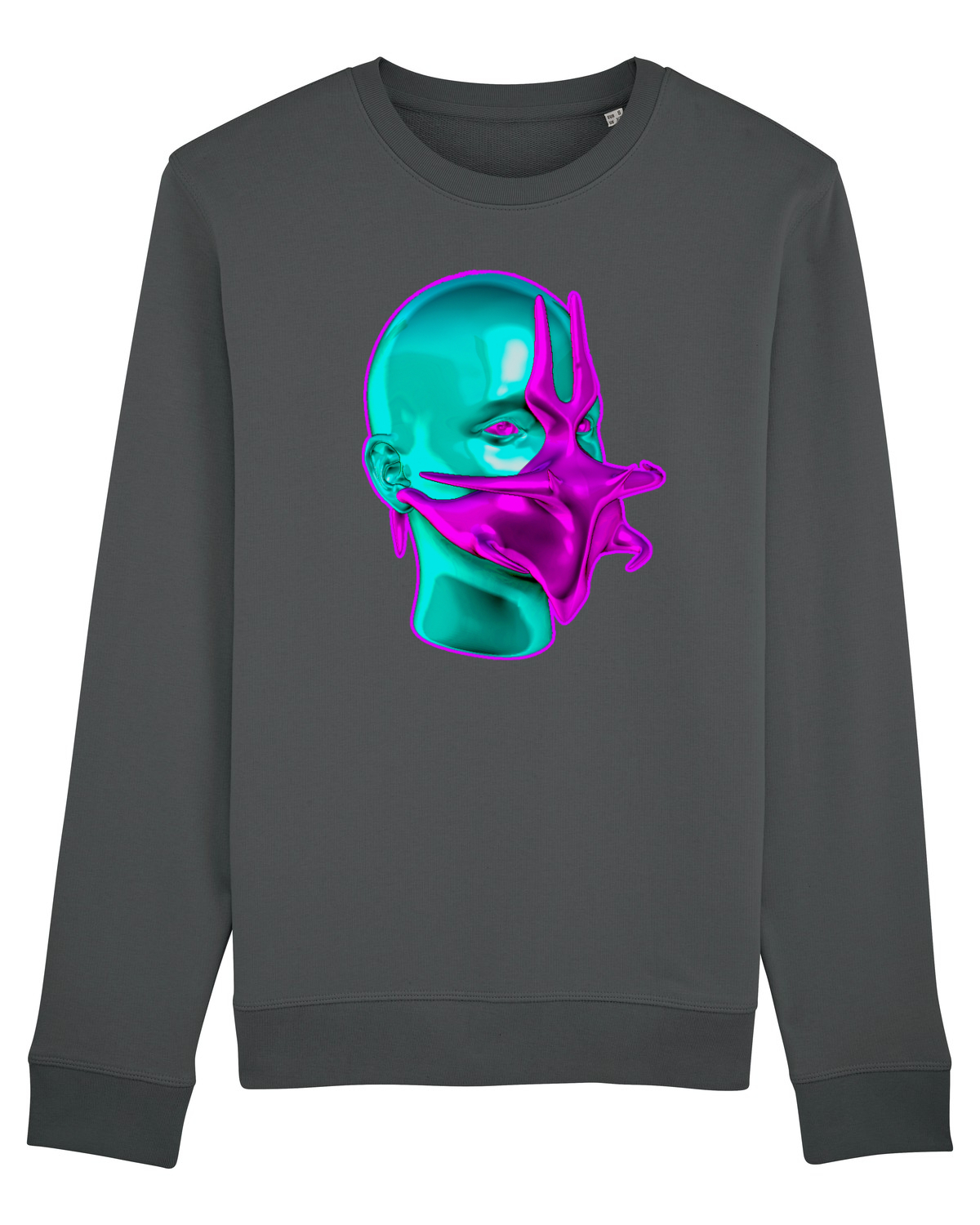 Bluză mânecă lungă Unisex Rise Anthracite