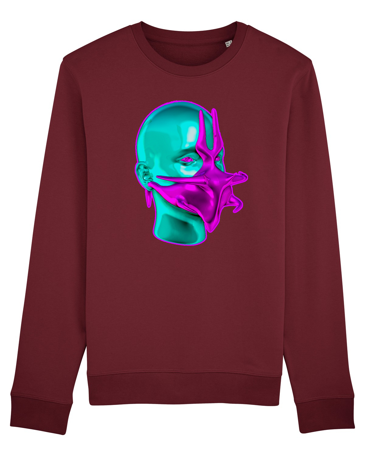 Bluză mânecă lungă Unisex Rise Burgundy
