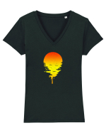 Melting Sun Tricou mânecă scurtă guler V Damă Evoker