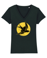 Bird Tricou mânecă scurtă guler V Damă Evoker