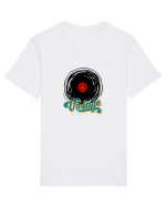 Vintage Disc Tricou mânecă scurtă Unisex Rocker