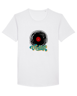 Vintage Disc Tricou mânecă scurtă guler larg Bărbat Skater