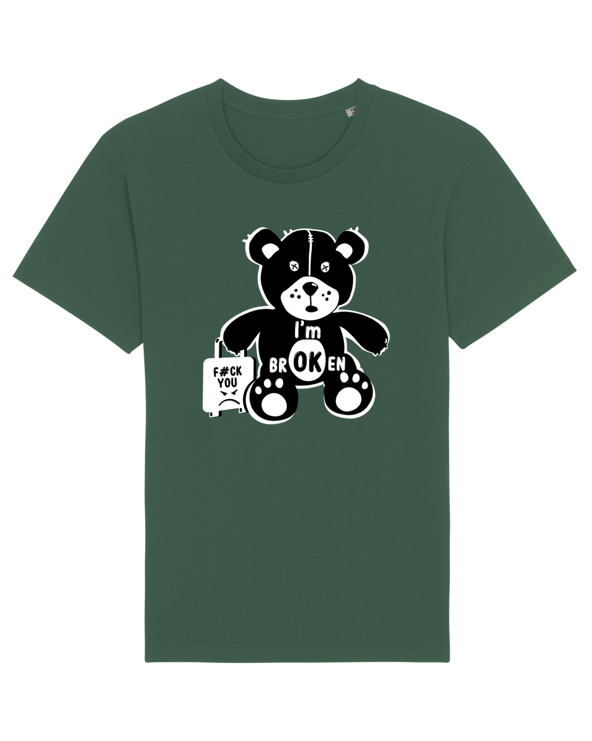 Tricou mânecă scurtă Unisex Rocker Bottle Green