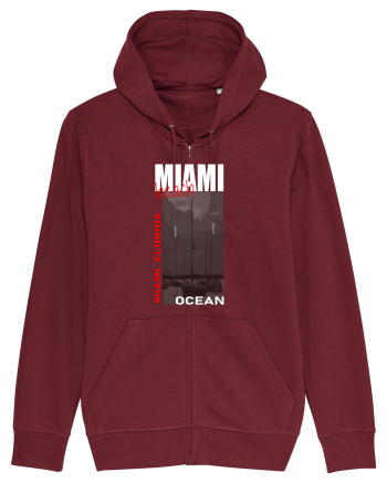 Travel. Miami Beach Burgundy