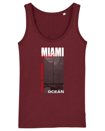 Travel. Miami Beach Burgundy