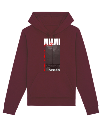 Travel. Miami Beach Burgundy