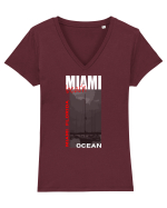 Travel. Miami Beach Tricou mânecă scurtă guler V Damă Evoker