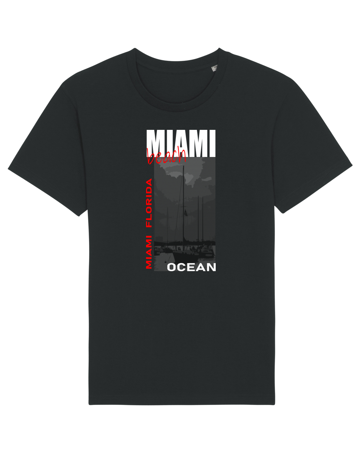 Tricou mânecă scurtă Unisex Rocker Black