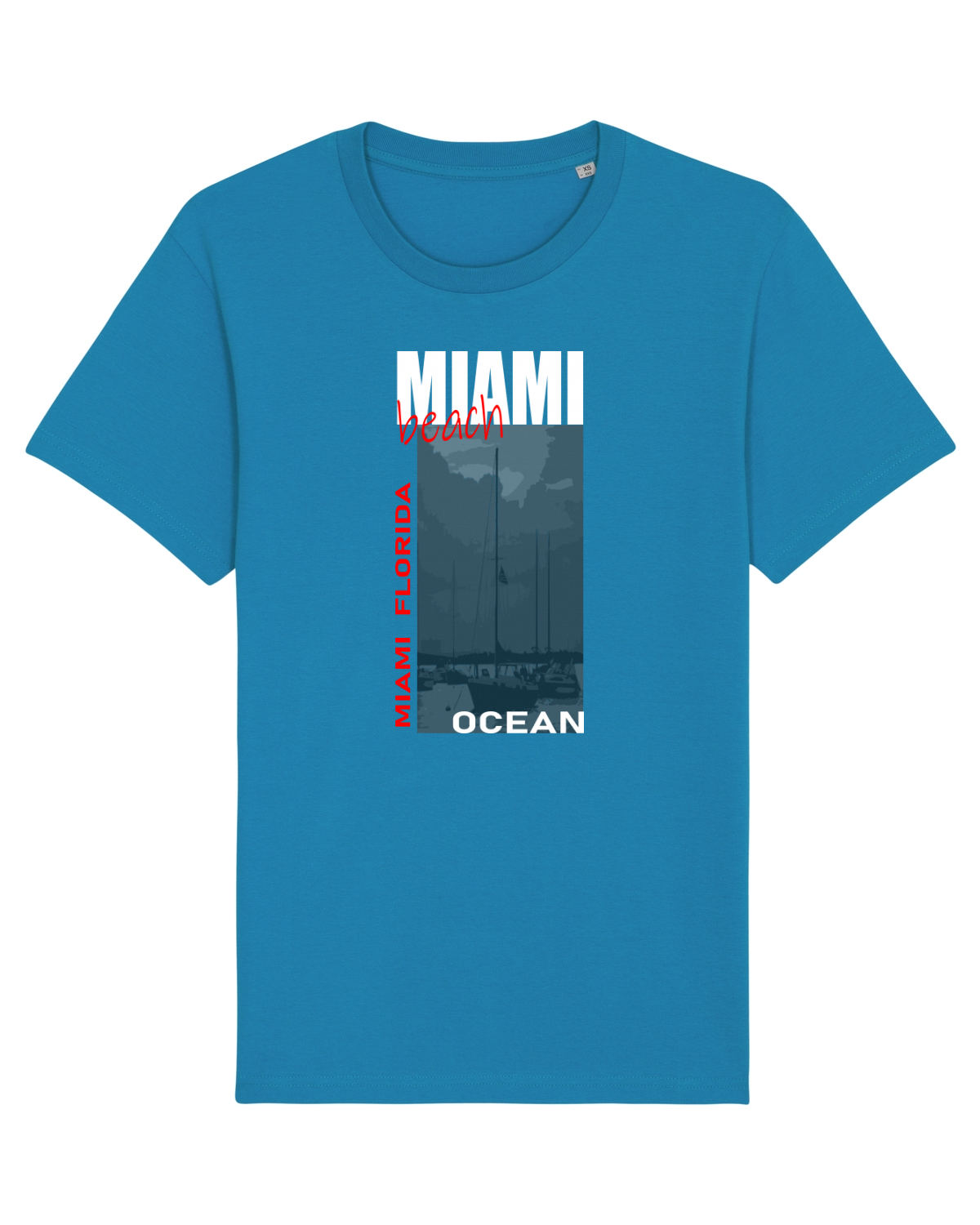Tricou mânecă scurtă Unisex Rocker Azur