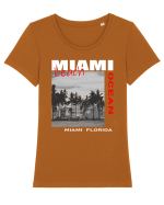 Miami Florida Tricou mânecă scurtă guler larg fitted Damă Expresser