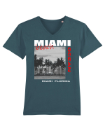 Miami Florida Tricou mânecă scurtă guler V Bărbat Presenter