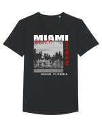Miami Florida Tricou mânecă scurtă guler larg Bărbat Skater