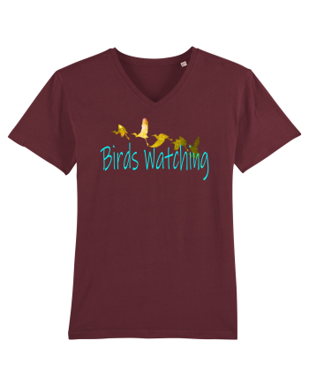 Birds Watching Burgundy