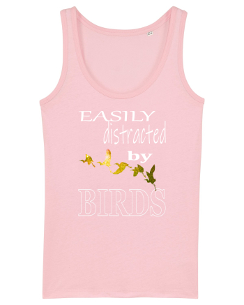 Easily Distracted By Birds Cotton Pink