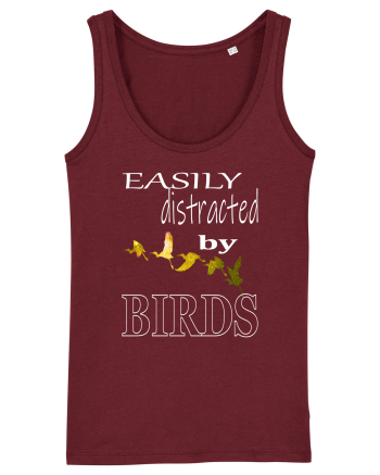Easily Distracted By Birds Burgundy