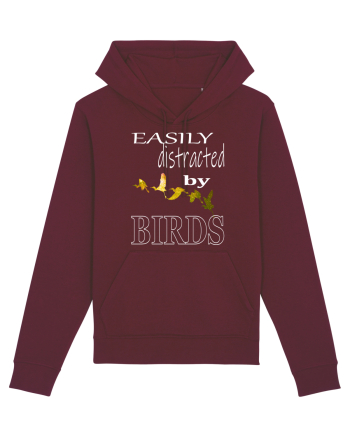 Easily Distracted By Birds Burgundy