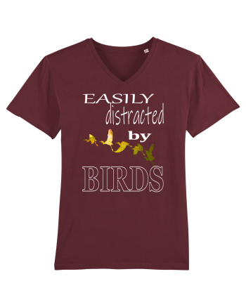 Easily Distracted By Birds Burgundy