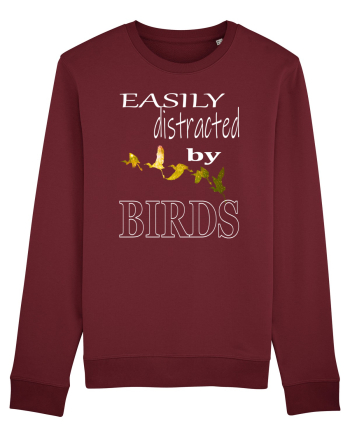 Easily Distracted By Birds Burgundy
