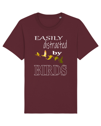 Easily Distracted By Birds Burgundy