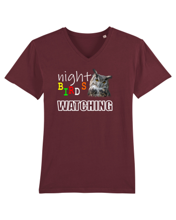 Night Birds Watching Burgundy