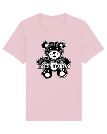 Make Money - Black Teddy Bear Cotton Pink