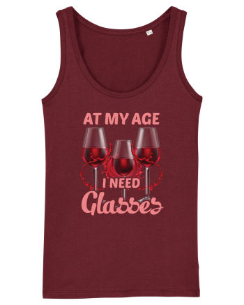 At My Age I Need Glasses Burgundy