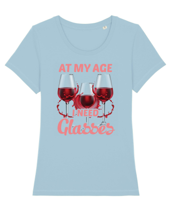 At My Age I Need Glasses Sky Blue