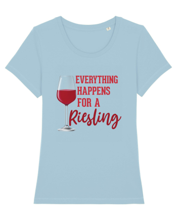 Everything Happens For A Riesling Sky Blue