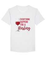 Everything Happens For A Riesling Tricou mânecă scurtă guler larg Bărbat Skater