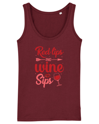 Red Lips And Wine Sips Burgundy