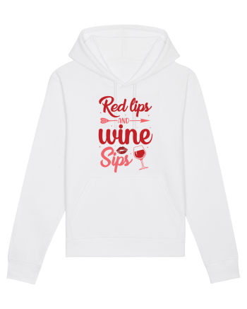 Red Lips And Wine Sips White