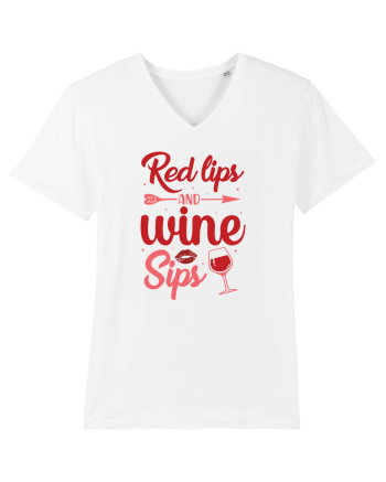 Red Lips And Wine Sips White