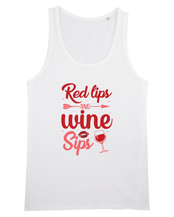 Red Lips And Wine Sips White