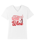 Save Water Drink Wine Tricou mânecă scurtă guler V Bărbat Presenter