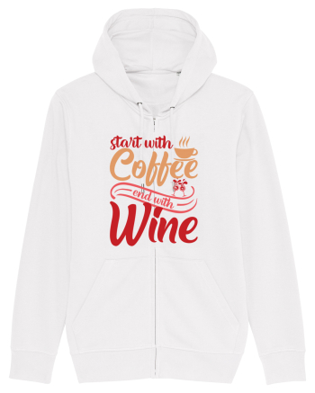 Start With Coffee End With Wine White