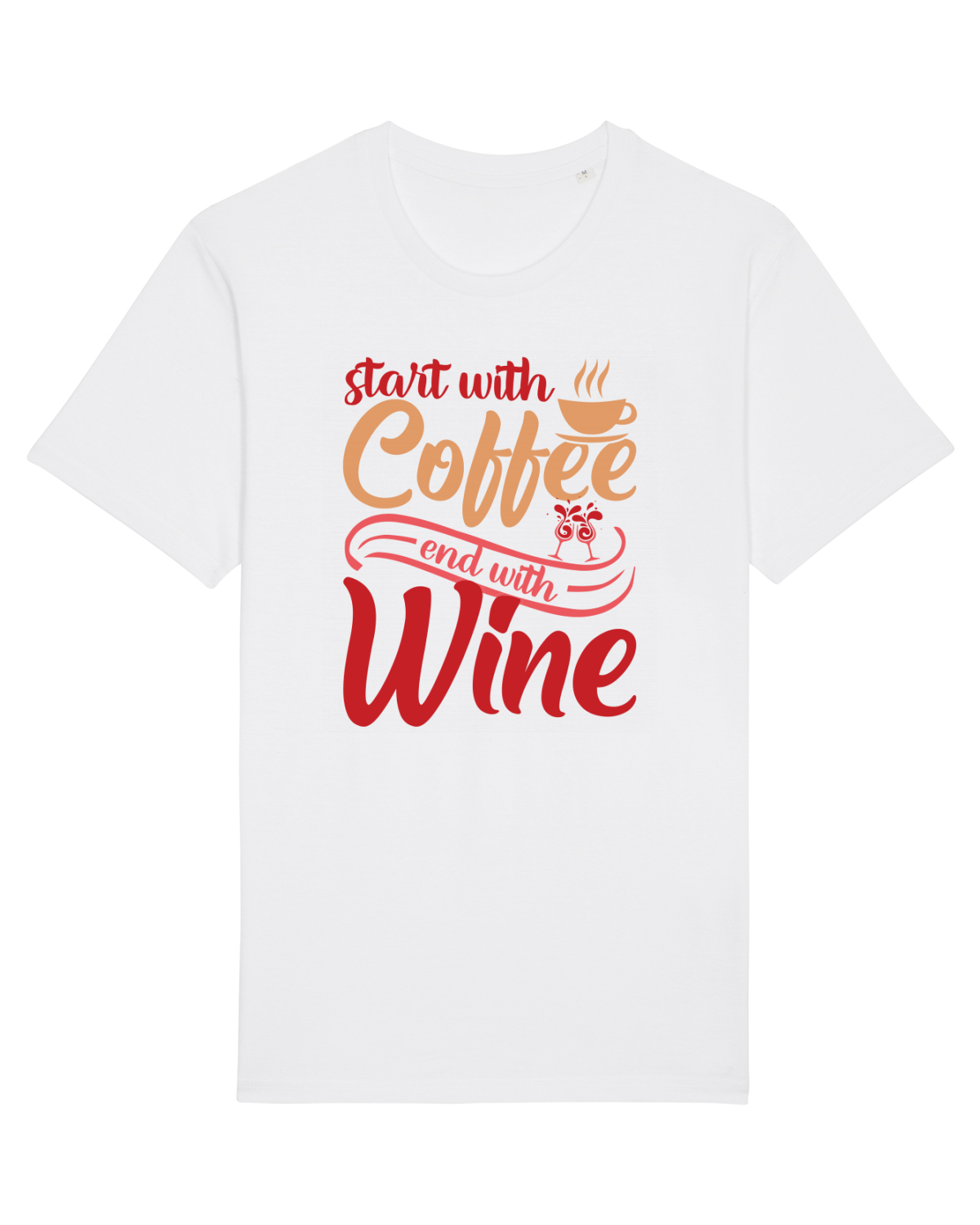Tricou mânecă scurtă Unisex Rocker White