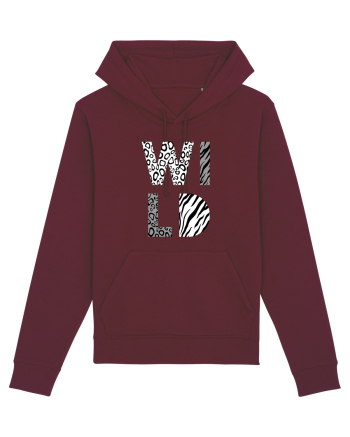 Salbatic alb-negru Burgundy