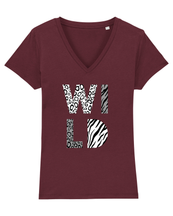 Salbatic alb-negru Burgundy