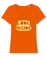 Frumusete  interioara Tricou mânecă scurtă guler larg fitted Damă Expresser