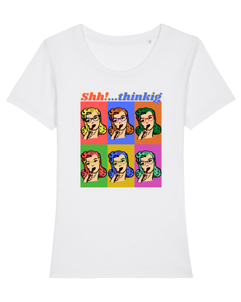Funny Retro Comic Book Woman White