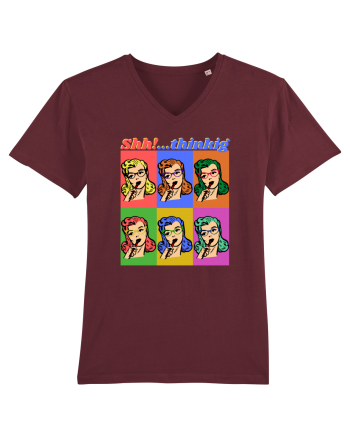 Funny Retro Comic Book Woman Burgundy