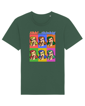 Funny Retro Comic Book Woman Bottle Green