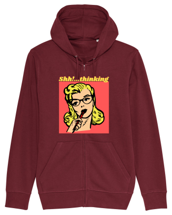 Funny Retro Comic Book Woman Burgundy