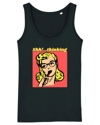 Funny Retro Comic Book Woman Black