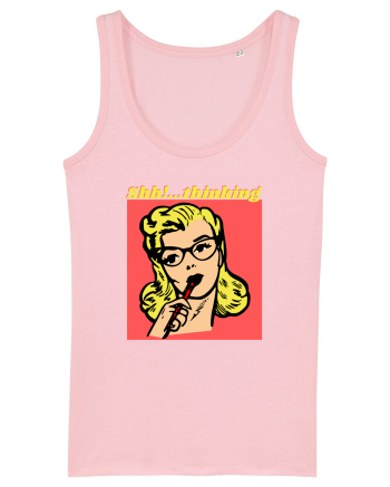 Funny Retro Comic Book Woman Cotton Pink