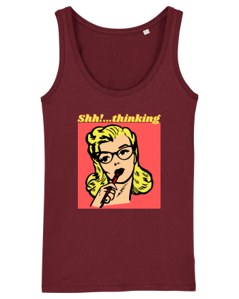 Funny Retro Comic Book Woman Burgundy