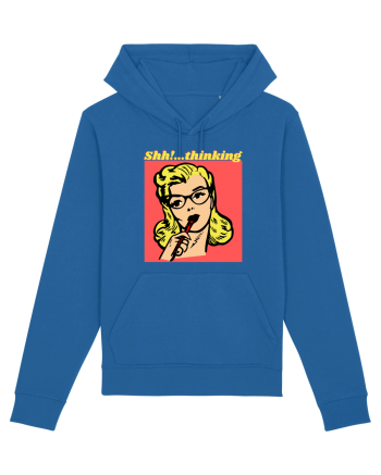 Funny Retro Comic Book Woman Royal Blue
