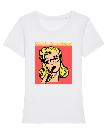 Funny Retro Comic Book Woman White