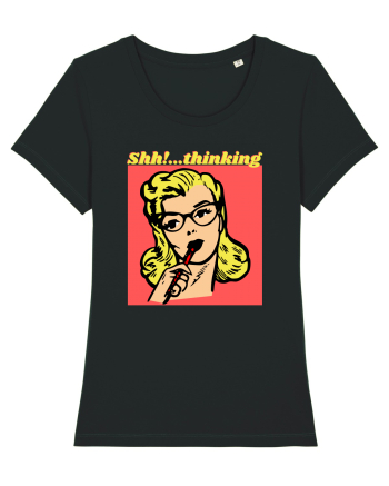 Funny Retro Comic Book Woman Black