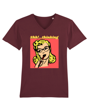 Funny Retro Comic Book Woman Burgundy